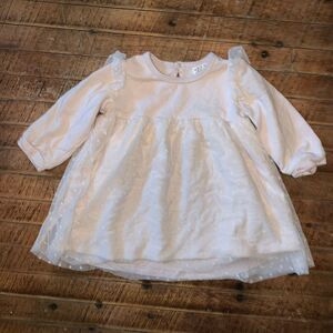 For Love and Lemons Lil Lemon blush pink jersey and dotted tulle 18-24 month lon